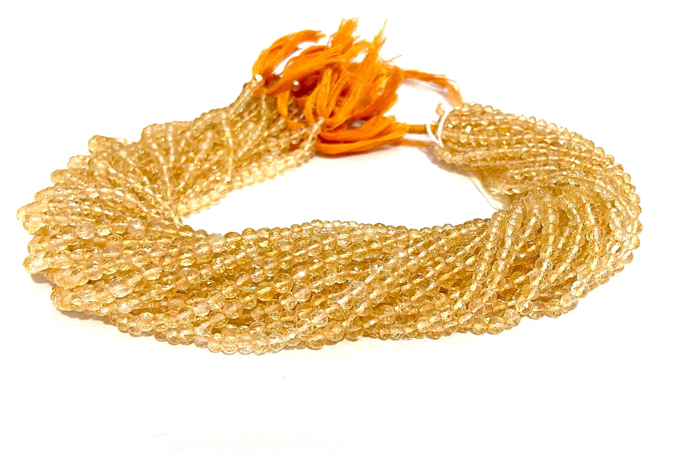 Citrine Faceted Round Beads Citrine Beads Citrine Gemstone Beads Citrine Beads Strand Natural Citrine Beads Jewelry Beads Wholesale Beads