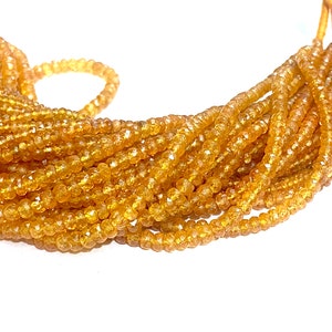 Natural Garnet Faceted Rondelle Beads Orange Garnet Jewelry Beads Spessartite Garnet Gemstone Beads For Bracelet Wholesale Beads
