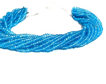 Sky Blue Topaz Faceted Rondelle Beads: 4-4.5mm Strand