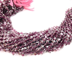 Garnet Kite Beads: 4mm Smooth Gemstone Beads, 13 Inch Strand