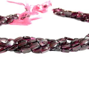 Garnet Chicklet Beads: 5X7MM Smooth Gemstone, 13 Inch Strand