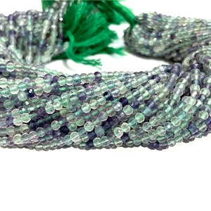 Perles rondelles facettées en fluorite verte : fabrication de bijoux en pierres précieuses de 3 mm