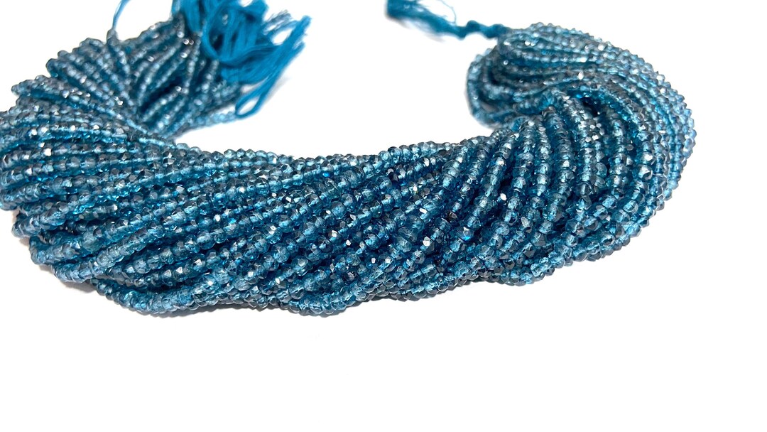2.5 mm Natural Lemon Topaz Faceted Round Rondelle Beads Jewelry 33 cm