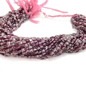 Garnet Smooth Square Beads: Natural Gemstone, 4.5mm, 13 Inch Strand