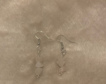 Rose quartz earrings