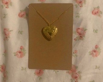 gold heart locket