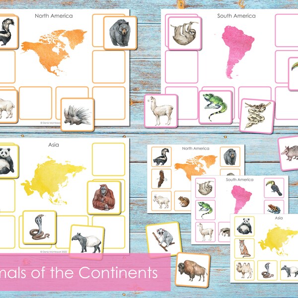 Animal Sort With Continents Printable Animal Sort With Continents