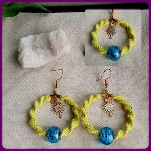 Star hoop earrings