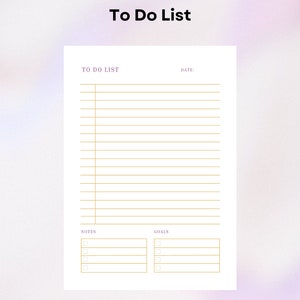To Do List Printable PDF Colored to Do List PNG Planner Checklist Task ...