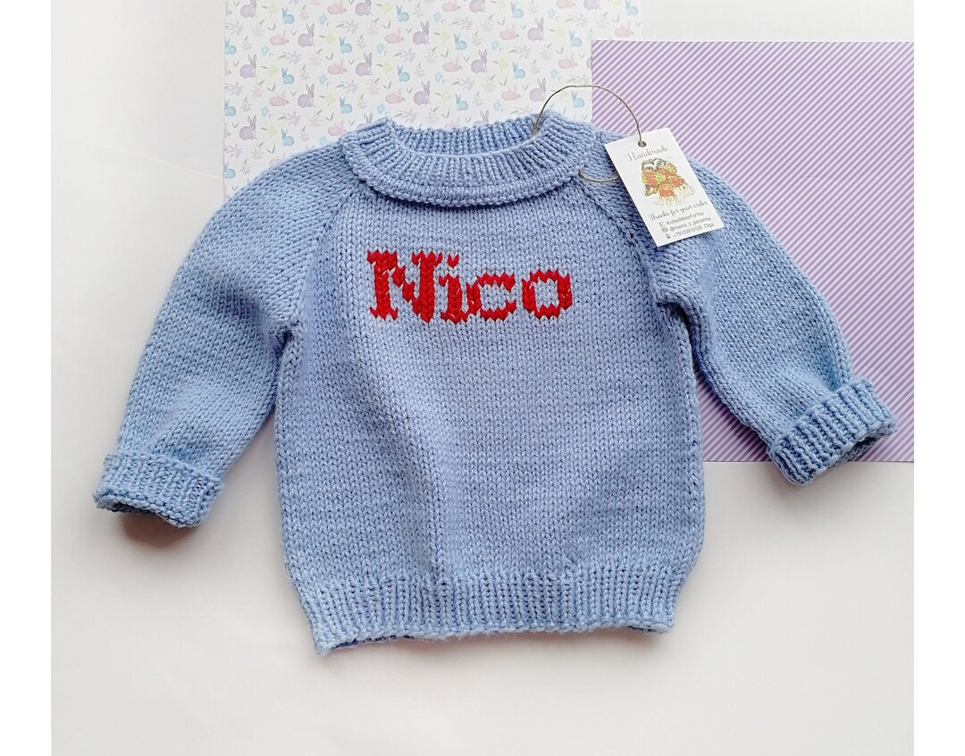 Custom Baby Sweater With Name Baby Boy Coming Home Outfit Etsy