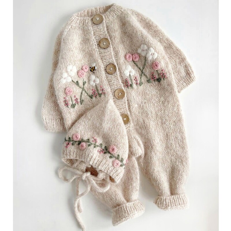 Knit Baby Romper - Etsy