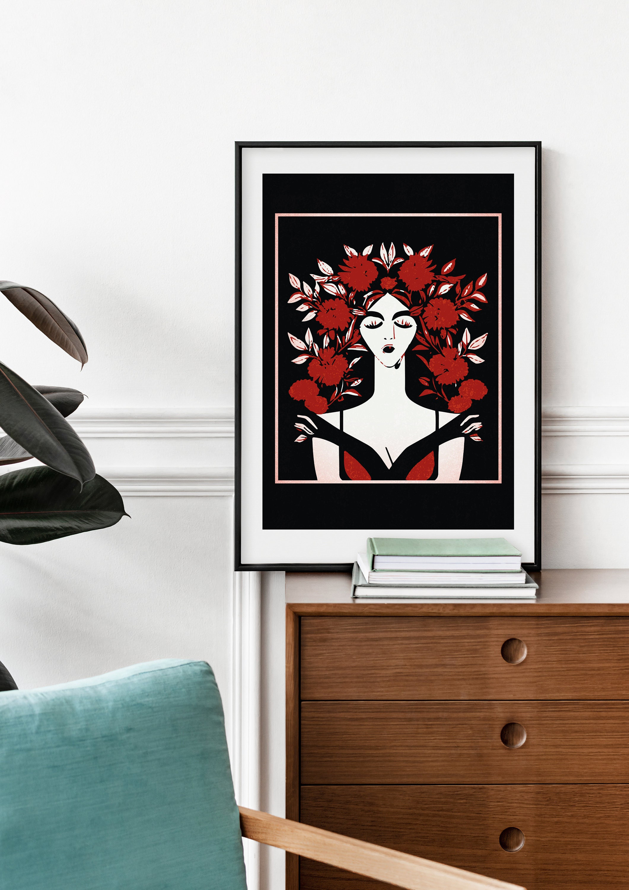 Slavic Pagan Art Printable Folkart Female Portrait Witch - Etsy