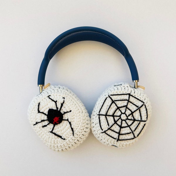 AirPods Max Crochet Cover Spider,Personalized Airpods Max Case,Patterned Airpods Max Knit Cover,Birthday Gift,Friendship Gift