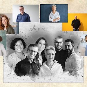 Fügen Sie verstorbene geliebte Menschen zum Foto, Erinnerungsgeschenk für den Verlust von Mutter und Vater, individuelles Familienportrait von mehreren Fotos