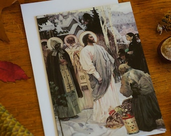 Mikhail Nesterov 'Holy Rus' ~ Orthodox Fine Art Greeting Card ~ ValaamFineArtCards