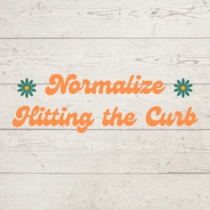 Normalize Hitting the Curb // Funny Car Decal SVG