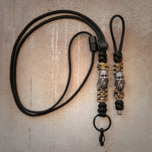Practicalix Paracord Coltello Mano Collo Cordino Viking Spartan Warrior Metallo Perla Fatta a Mano Sydney