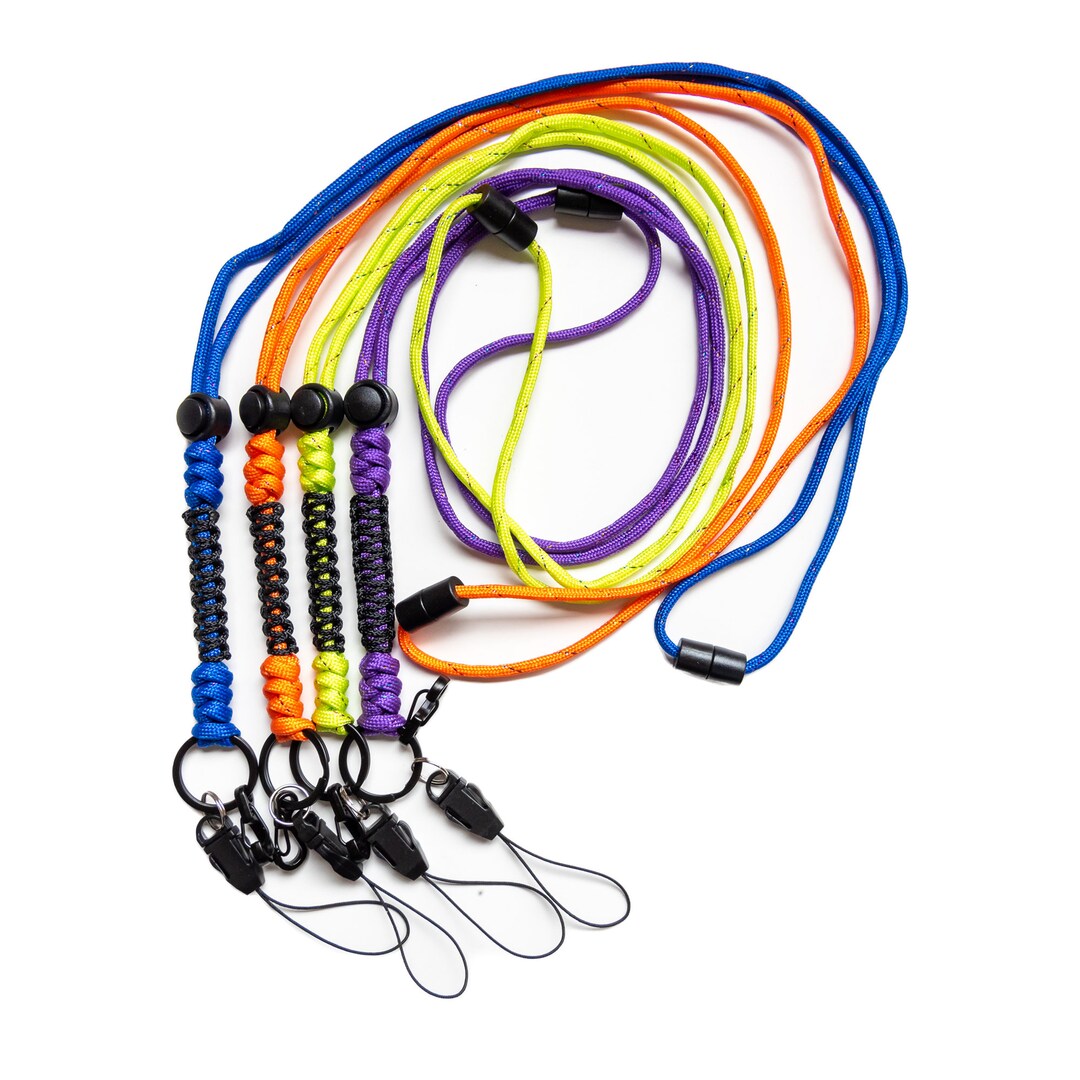 Adjustable Paracord Neck Lanyard Ring 2 Colors Safety Etsy