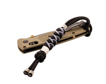 Large Snake Paracord Bead EDC Knife Lanyard. Handmade. Solid Metal Snake In White Or Yellow Brass. Snake Lover Gift. | MakerPlace By - Foto 12