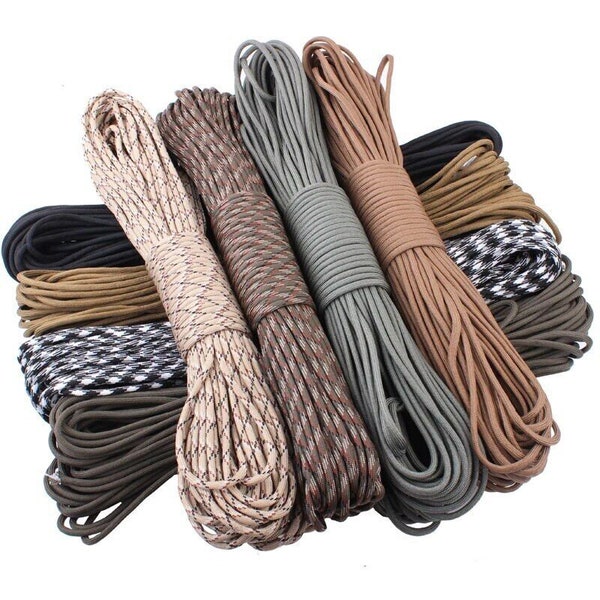 10m (32 pieds) Paracord 550 Cord Type III 7 Strand 200 couleurs vives tissage corde artisanale Randonnée Camping Practicalix Sydney Stock