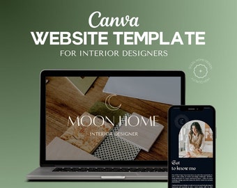 Website-Vorlage für Innenarchitektur – Canva-Website für Innenarchitekten – Professionelle Website-Vorlage – Portfolio-Design