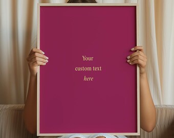 Custom Quote Printable Wall Art | Personalized Quote Poster | Choose Your Text & Colors | Minimalist Typography Print | Digital Download