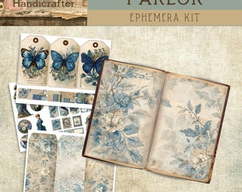 Zestaw efemeryd | Bluebird Parlor | 13 stron
