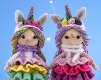 Crochet Unicorn Doll, Doll Unicorn, Amigurumi Doll, Fairy Doll, Unicorn Gift, Granddaughter Gift, Daughter Gift, Best Christmas Gift, Cute