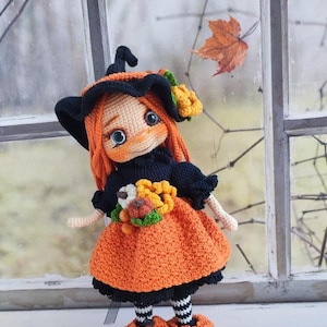 Halloween Witch Doll, Halloween Crochet, Witch Doll, Witch Toy, Halloween Doll, Halloween Decor Indoor, Halloween Plush, Halloween Gifts