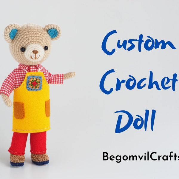 Custom Crochet Doll, Custom Amigurumi Doll