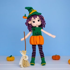 Halloween Witch Doll, Halloween Crochet, Witch Doll, Witch Toy, Halloween Doll, Halloween Decor Indoor, Halloween Plush, Halloween Gifts