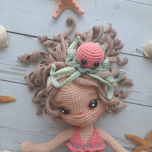 Sirena Doll. Mermaid Doll, Little Mermaid Doll, Crochet Mermaid Doll, The Little Mermaid, Fairy Doll, Handmade Mermaid Doll for Girls, image 6