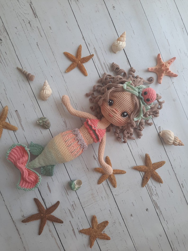 Sirena Doll. Mermaid Doll, Little Mermaid Doll, Crochet Mermaid Doll, The Little Mermaid, Fairy Doll, Handmade Mermaid Doll for Girls, image 8