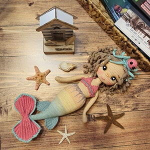 Sirena Doll. Mermaid Doll, Little Mermaid Doll, Crochet Mermaid Doll, The Little Mermaid, Fairy Doll, Handmade Mermaid Doll for Girls, image 2