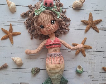 Sirena Doll. Mermaid Doll, Little Mermaid Doll, Crochet Mermaid Doll, The Little Mermaid, Fairy Doll, Handmade Mermaid Doll for Girls,