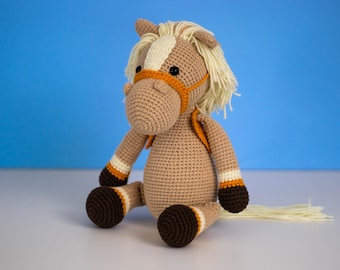 Crochet Horse Plush, Amigurumi Horse, Crochet Horse for Sale, Horse Crochet Amigurumi, Handmade Horse Toy, Knit Horse, Horse Gifts for Kids