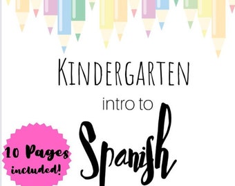 Kindergarten intro to Spanish printable/posters