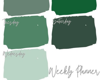 Weekly Planner- Green