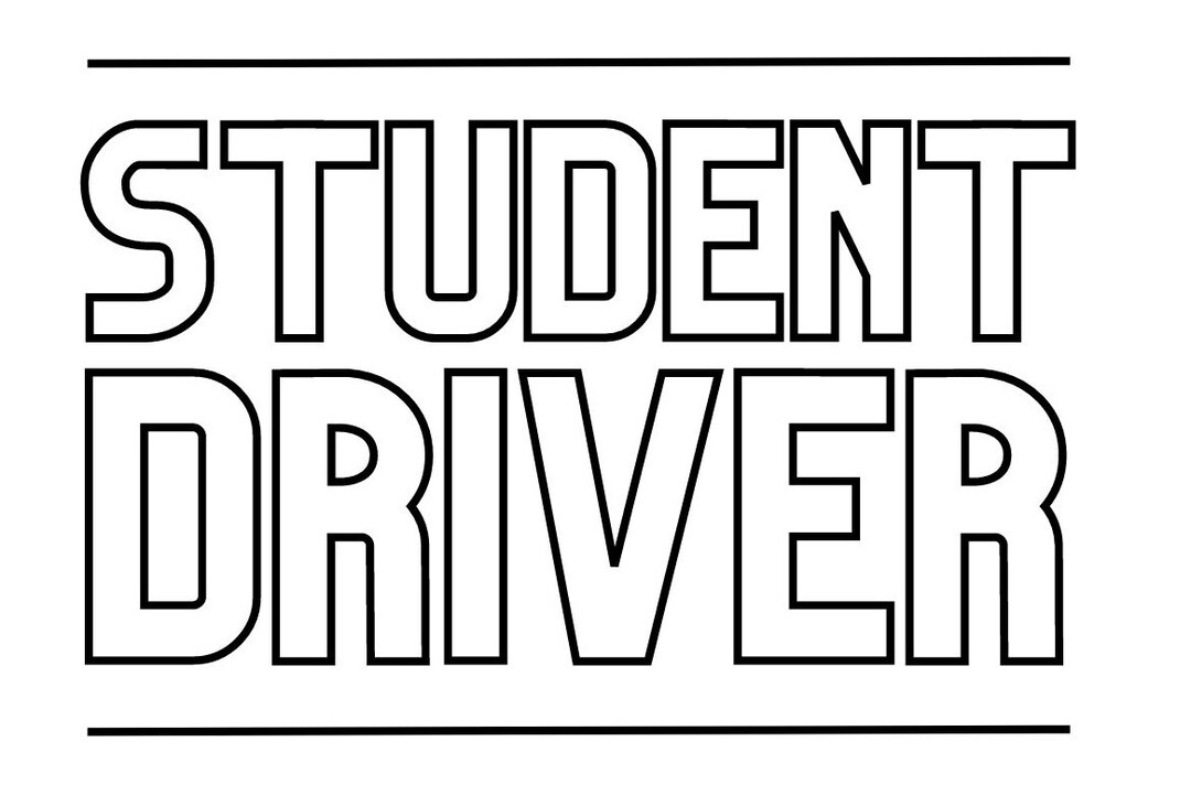 Student Driver Ed Overlay Student Driver Sticker- Outline or Solid SVG/PNG File - Etsy