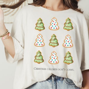 Christmas Calories Shirt,  Christmas Cookies Tee, Holiday Sweets, Gingerbread Cookies