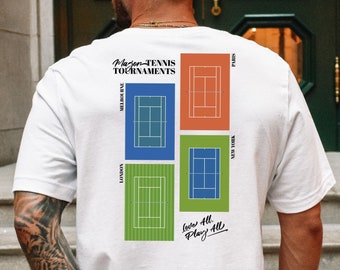 Camiseta de tenis • Regalo de tenis • Aficionado al tenis • Amantes del tenis • Grandes torneos de tenis • Regalo para tenista • Regalo deportivo • Camiseta de tenis