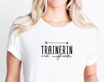 Trainerin Geschenk T-Shirt • Trainerin mit Herz Tshirt • Trainerin Shirt • Coach Geschenk für Trainerin • Abschiedsgeschenk Sportverein
