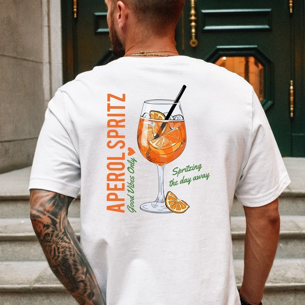 Aesthetic T-Shirt • Aperol Spritz Backprint • Aperol Shirt Mann • Holy Aperoli Vintage Tshirt • Alkohol Geschenk • Shirt Aperol Aperitifo