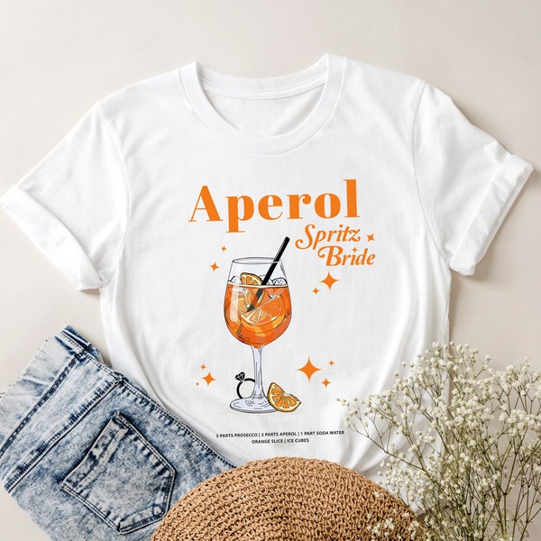 Aperol Tshirt • JGA T-Shirt Aperol Spritz • Shirt JGA Team Braut • Braut & Team Braut Tshirt für Junggesellinnenabschied • Mädels Gruppe