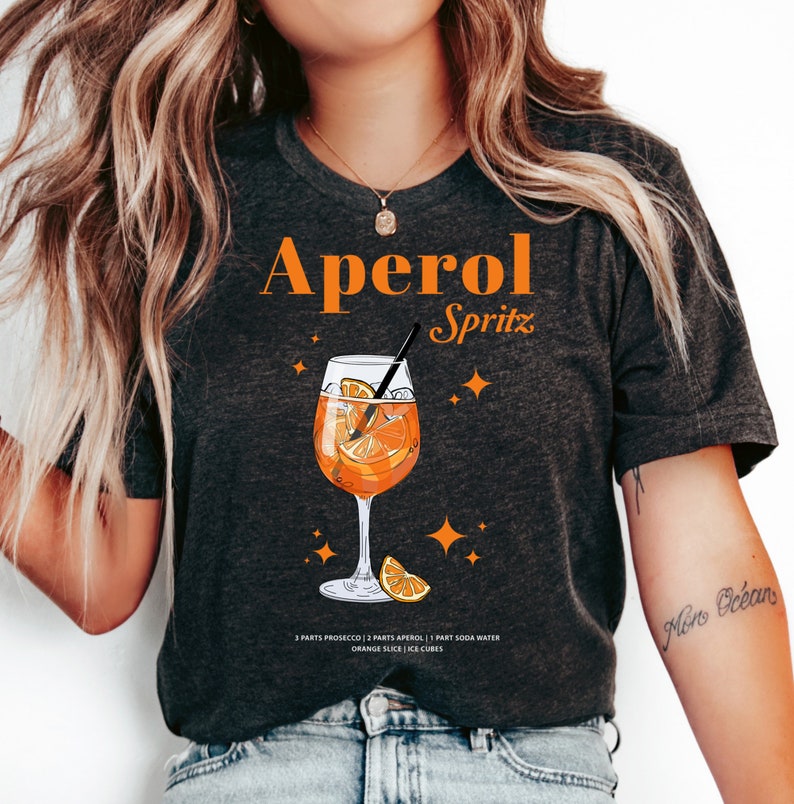 Aperol Spritz Shirt Aperol Shirt Aperol Spritz Tshirt Aperol Tshirt Group Shirts Spritz Cocktail Tshirt Retro Vintage Aperitivo Bild 3