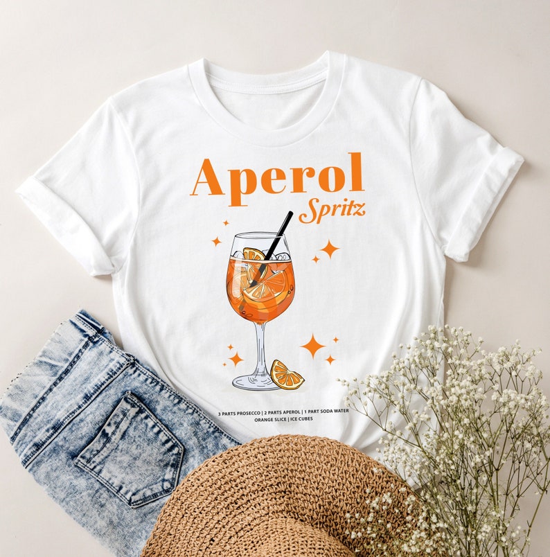 Aperol Spritz Shirt Aperol Shirt Aperol Spritz Tshirt Aperol Tshirt Group Shirts Spritz Cocktail Tshirt Retro Vintage Aperitivo Bild 2
