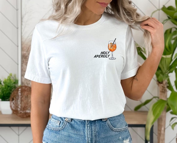 Holy Aperoly Tshirt • Aperol Spritz Shirt • Minimalistisches Aperol Shirt • Sommer Cocktail T-Shirt • Malle Tshirt Damen • Lustiges Geschenk