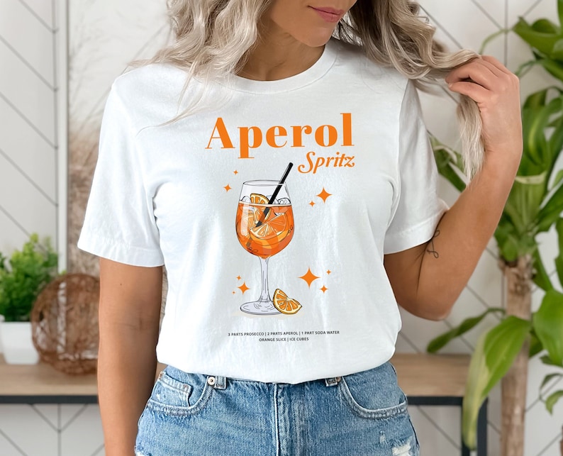 Aperol Spritz Shirt Aperol Shirt Aperol Spritz Tshirt Aperol Tshirt Group Shirts Spritz Cocktail Tshirt Retro Vintage Aperitivo Bild 1