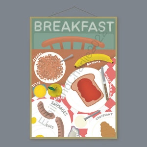 Desayuno - Póster Imprimible (Póster Infantil, Escolar, Educativo)