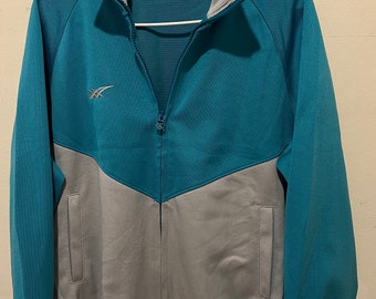 Asics Japan Vintage Tracksuit Jacket 90s Turquoise and Grey